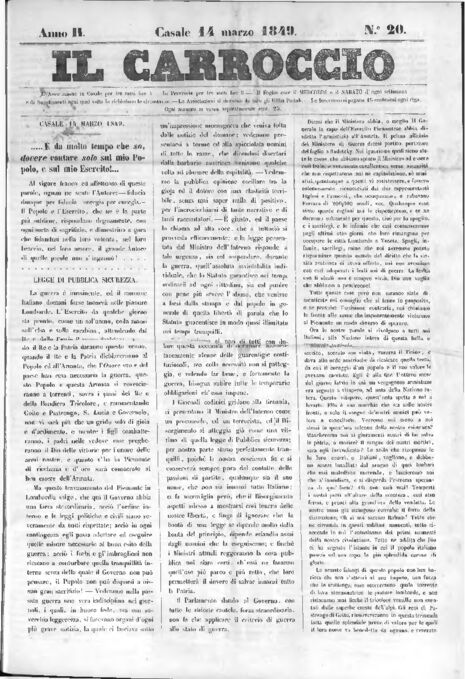 Il Carroccio - Edizione 20 del 14/03/1849